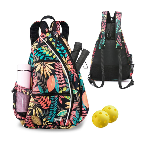 Rainbow Flower Sling Bag Pickleball Backpack